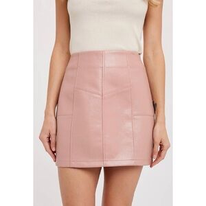 Vegan Leather Mini Skirt
